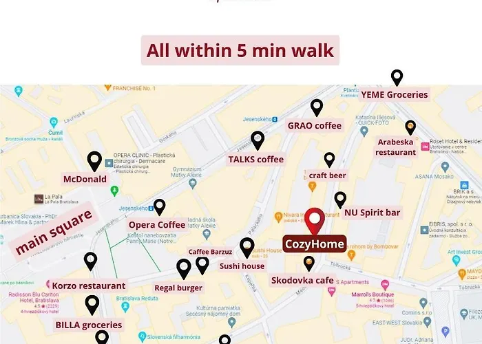 Cozyhome Medena Central, Quiet Premium Spot In Old Town * ブラチスラヴァ